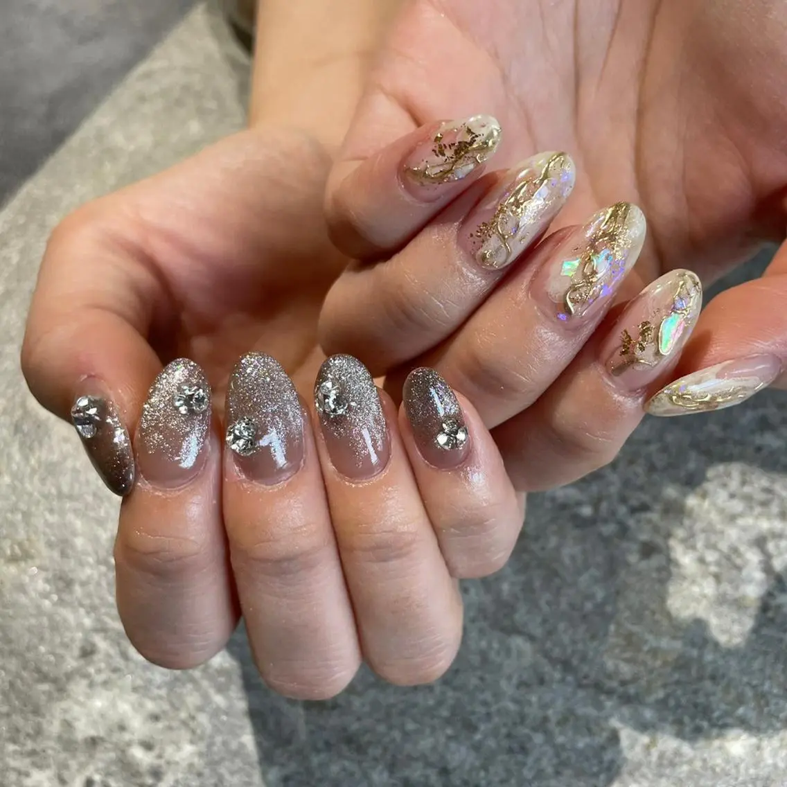 ネイル ニュアンスネイル 【やり放題専門店】 スカルプ&長さ出しのネイルデザイン