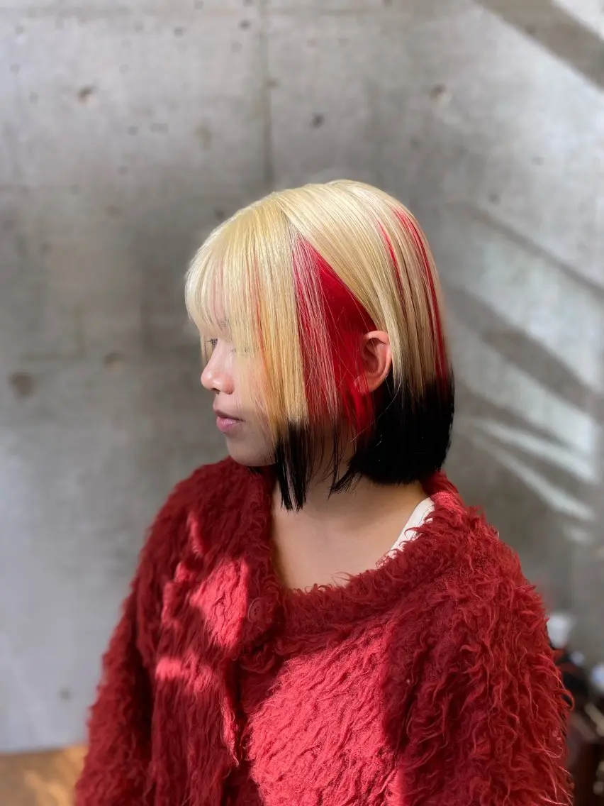 ショート カラー インナーカラー ヘアカラー ✨️艶ハイトーン特化 ✨️佐藤望のヘアスタイル
