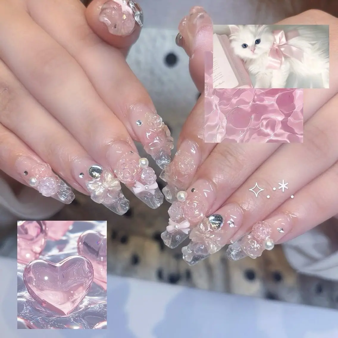 ネイル アートネイル オーロラネイル フレンチネイル ジェルネイル グラデーション Sora nail 長さ出し専門店のネイルデザイン