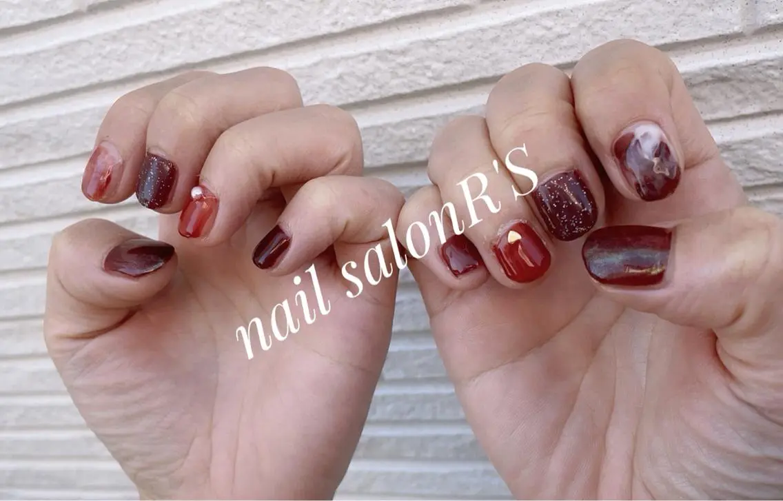 ネイル ニュアンスネイル ストーンネイル nail salon R'sのネイルデザイン