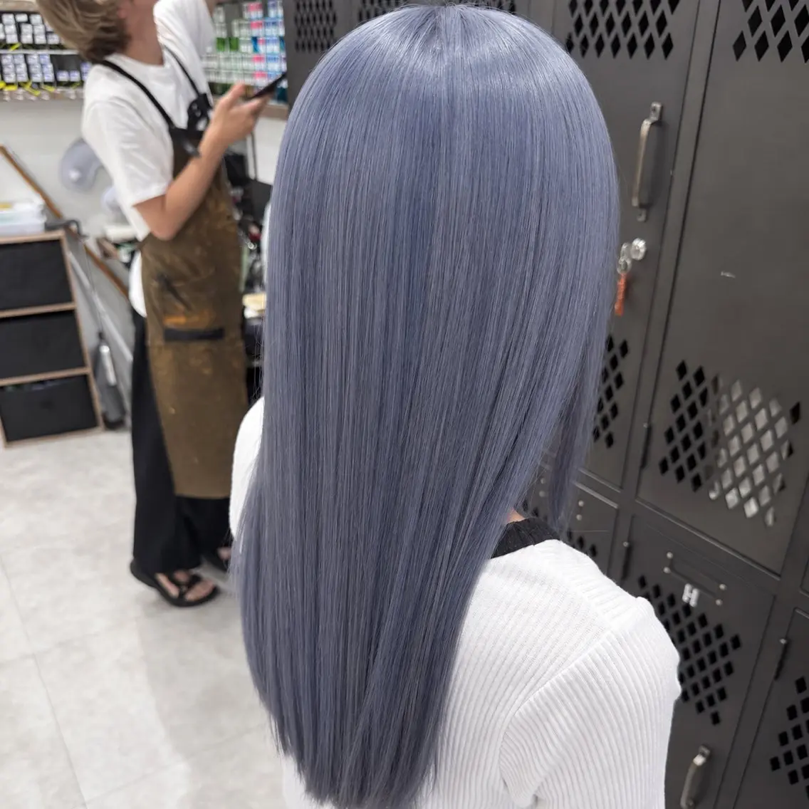 セミロング ヘアカラー トリートメント ルナ🫐縮毛矯正 🫐髪質改善のヘアスタイル