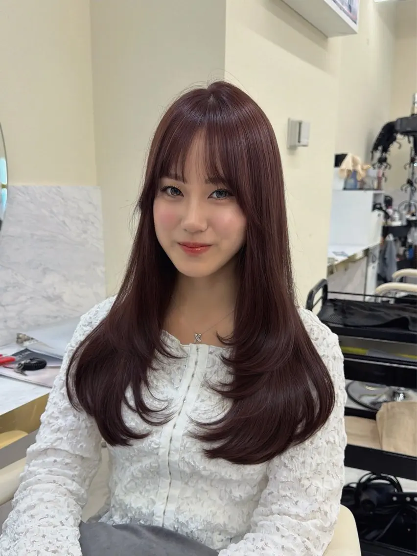 ロング カット ヘアカラー トリートメント hiyori🎀 トレンドレイヤーのヘアスタイル