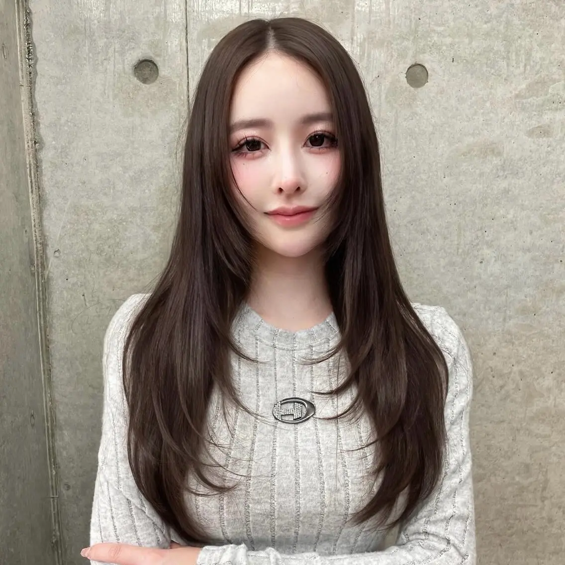 【🦋一度で全部できます🦋】フルコースメニュー✨似合わせカット✂︎艶カラー+縮毛矯正+髪質改善トリートメント✨の写真