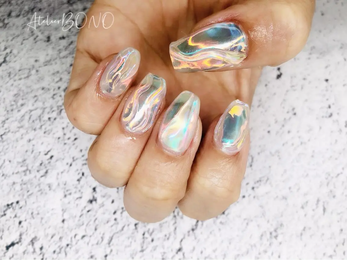 ネイル 氷ネイル・うるうるネイル nail salon アトリエBONOのネイルデザイン