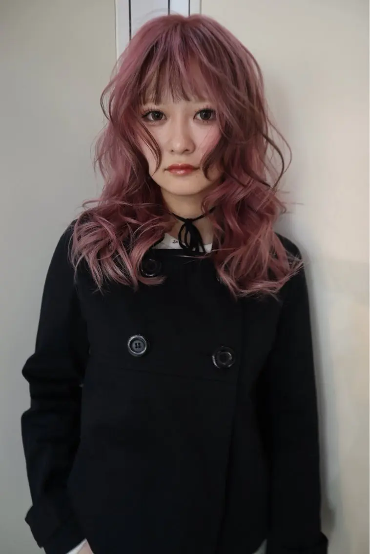 セミロング カラー ヘアアレンジ ヘアカラー minto/ パーマモデル募集中のヘアスタイル