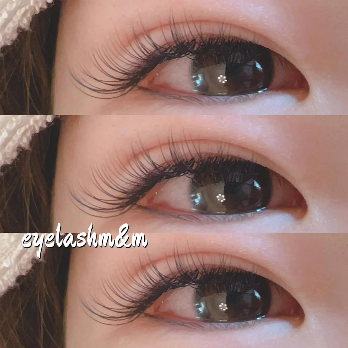 マツエク・マツパ Dカール フラットラッシュ Eyelash m&mのマツエク・マツパデザイン