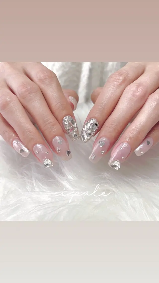 ネイル ハート ストーンネイル salonCIPAL MAIのネイルデザイン