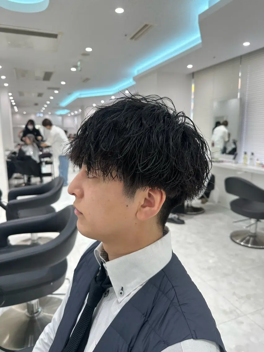 ショート パーマ メンズ カット パーマ 🐺韓国風メンズ特化 あさひ🐺のヘアスタイル