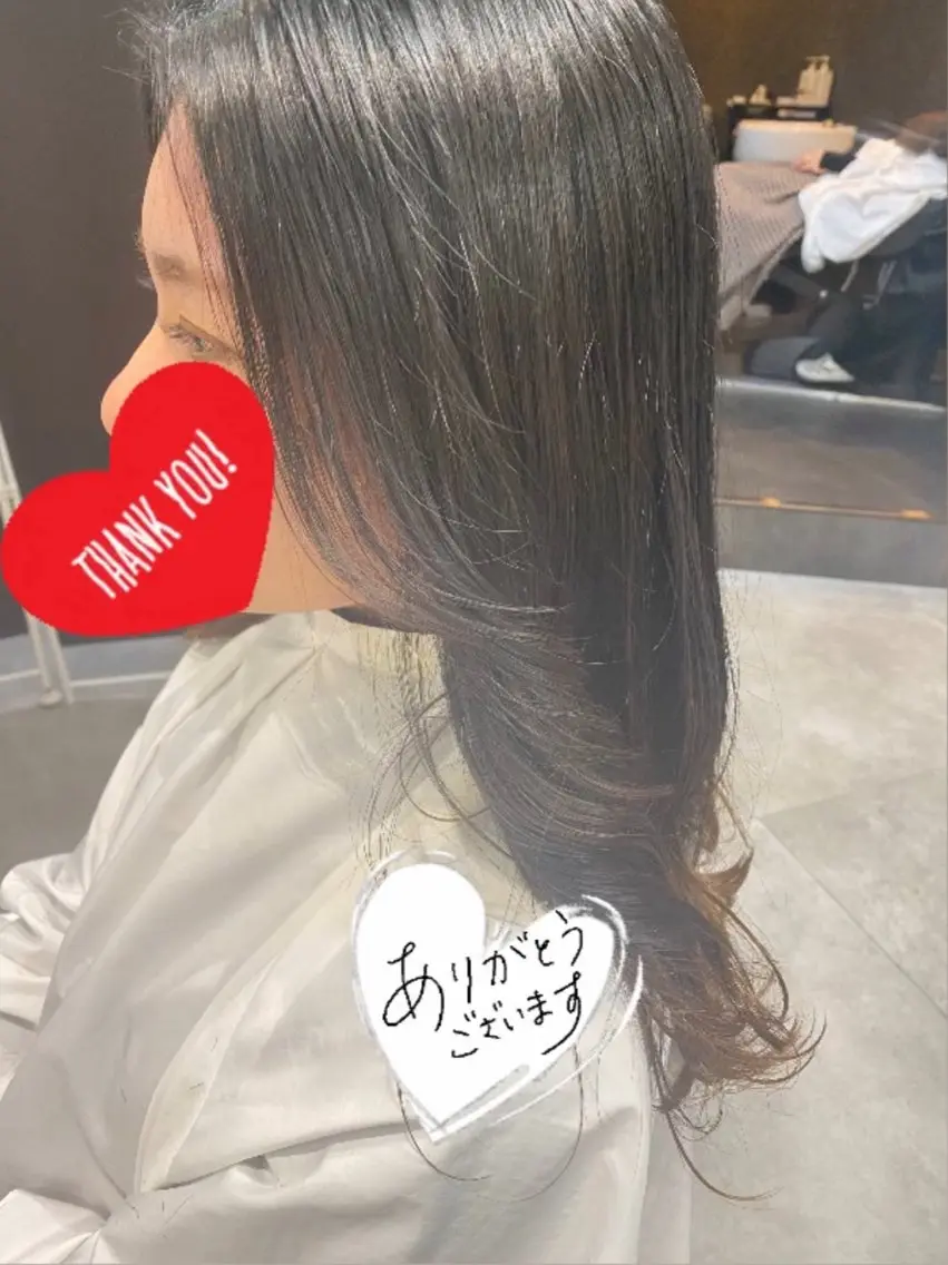 ロング 韓国風ヘア レイヤーカット 川本 葵のヘアスタイル