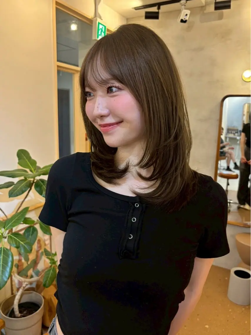 カラー カット ヘアカラー トリートメント ブリーチなしカラー/ ボブ//おとは🌱のヘアスタイル