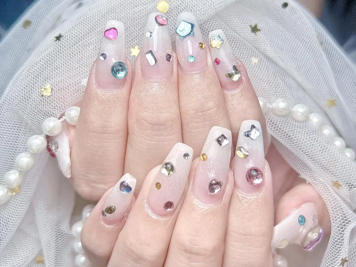 ネイル ハンドネイル 🎀ゆうず 𝜗𝜚 ྀིのネイルデザイン