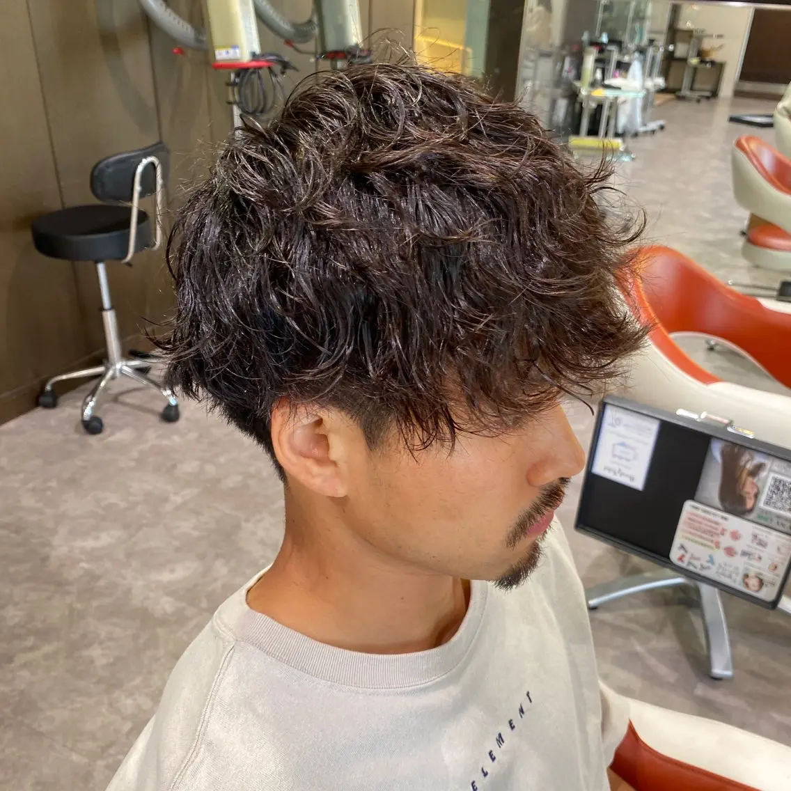 ショート パーマ メンズ メンズパーマ 髪質改善/艶カラー /EisoAkariのヘアスタイル
