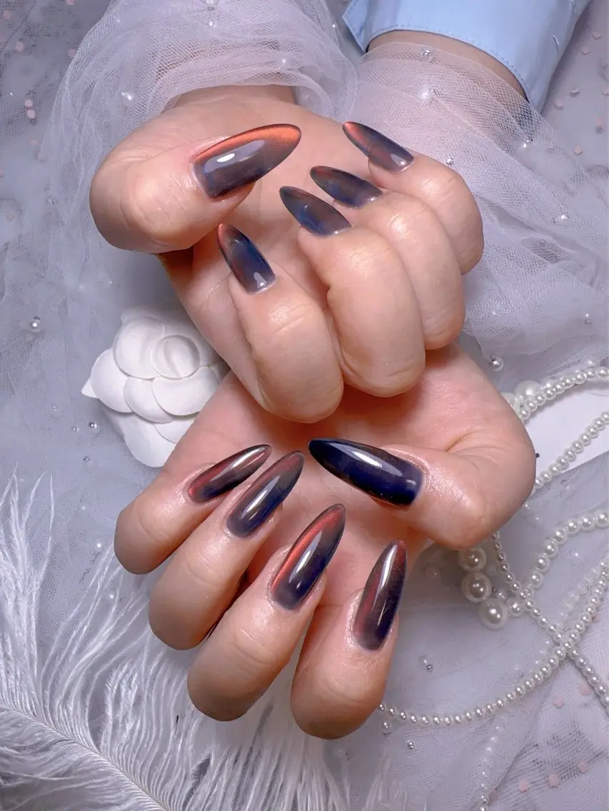 ネイル オーロラネイル フットネイル 韓国ネイル ラメ(グリッター) ラメグラデーション ハンドネイル Belle nail salon 新小岩のネイルデザイン