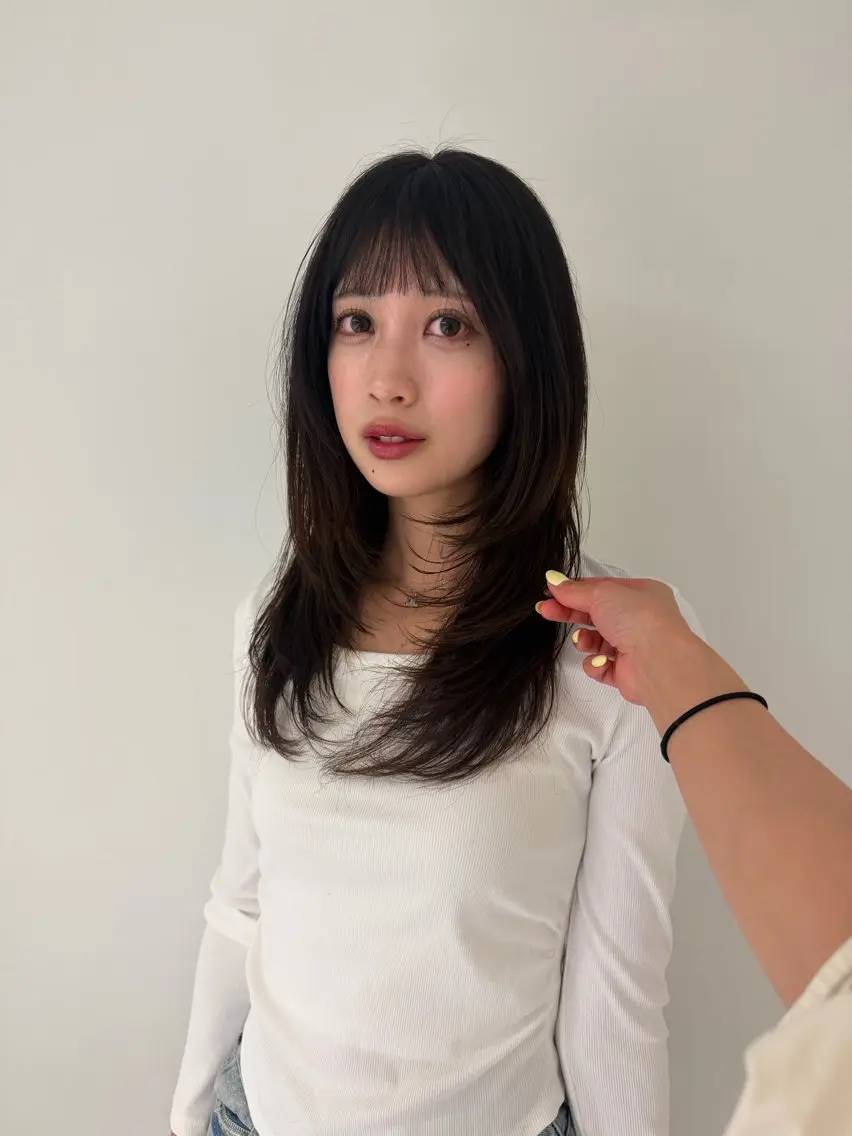 ロング ボブ/レイヤー /清水凜のヘアスタイル