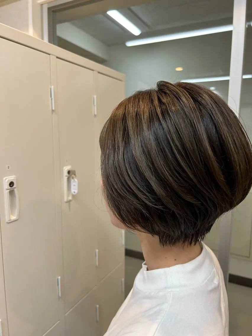 ショート カラー ハイライトカラー ハイライト ショートヘア カット ヘアカラー トリートメント TELA HAIR 守谷のヘアスタイル