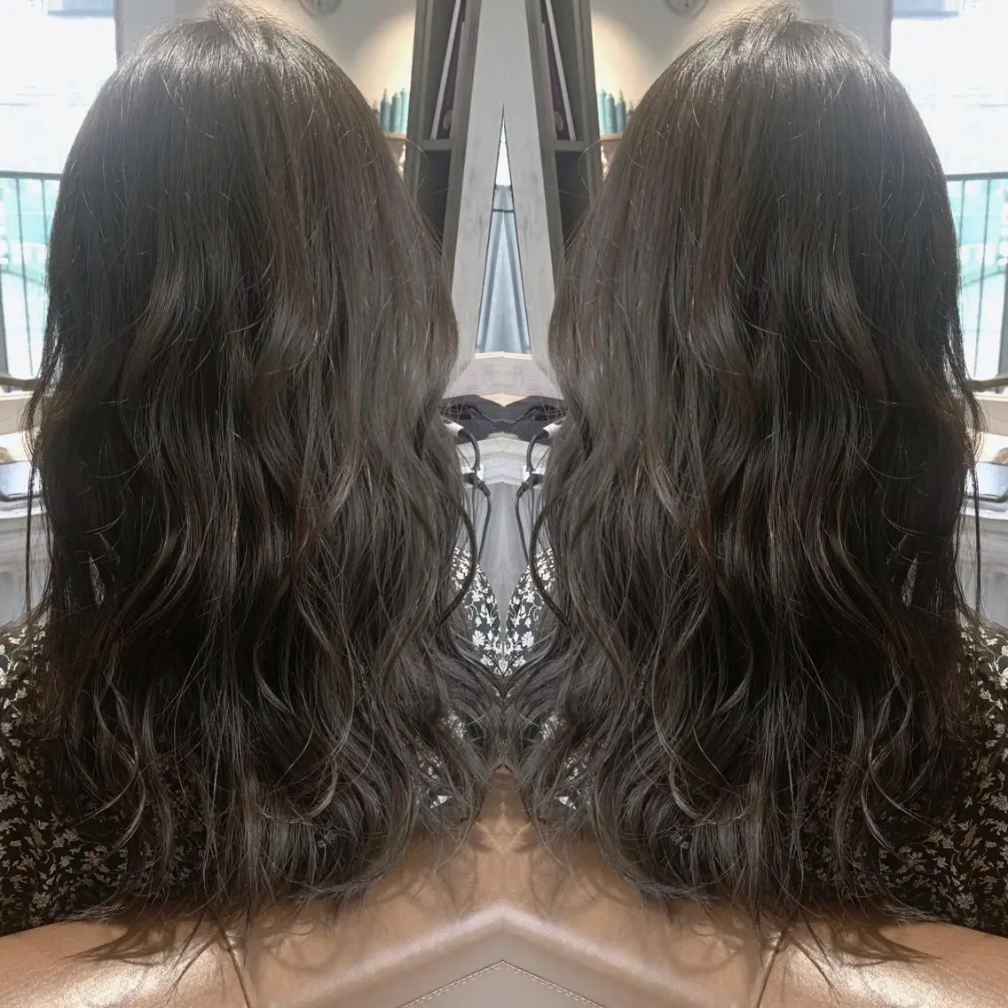 ロング カラー ブラウンカラー イルミナカラー オリーブブラウン 韓国🇰🇷 ✂︎hair 内田愛のヘアスタイル