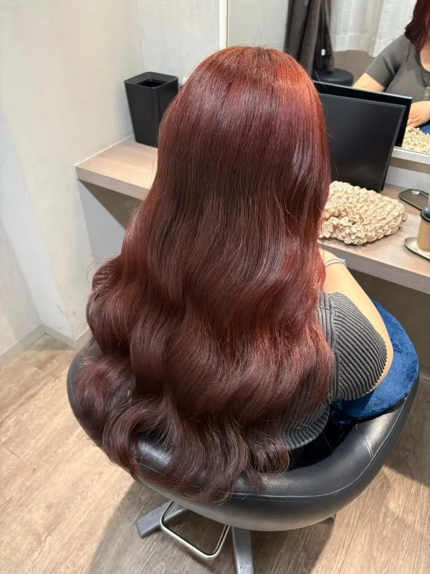 ロング カラー カット ヘアカラー トリートメント Hirona 縮毛矯正/髪質改善のヘアスタイル