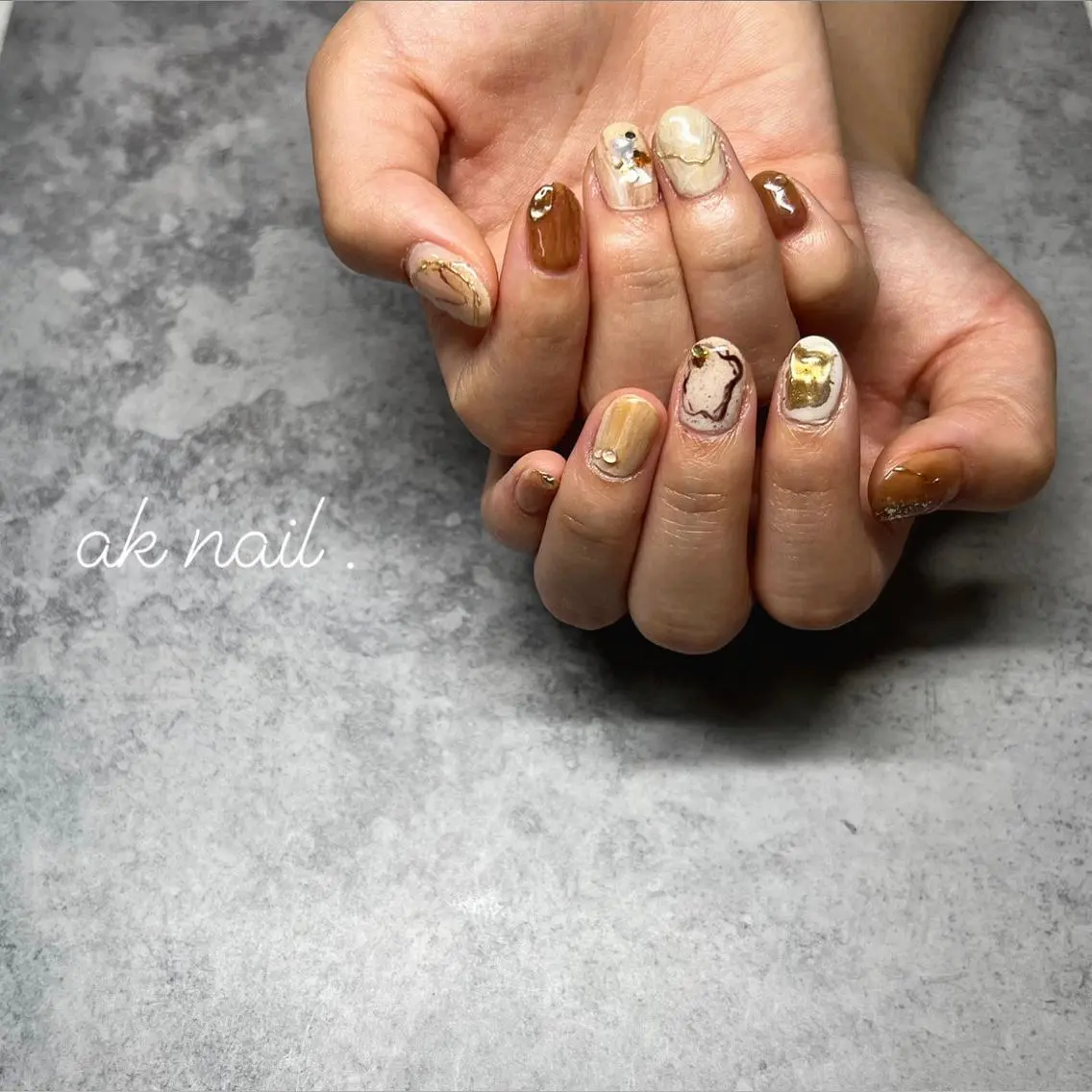 ネイル ニュアンスネイル ハンドネイル ak nail .のネイルデザイン