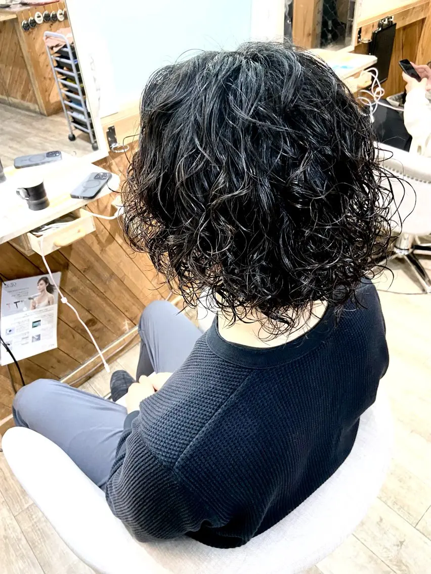 セミロング パーマ セミロングパーマ スパイラルパーマ CORE masaのヘアスタイル