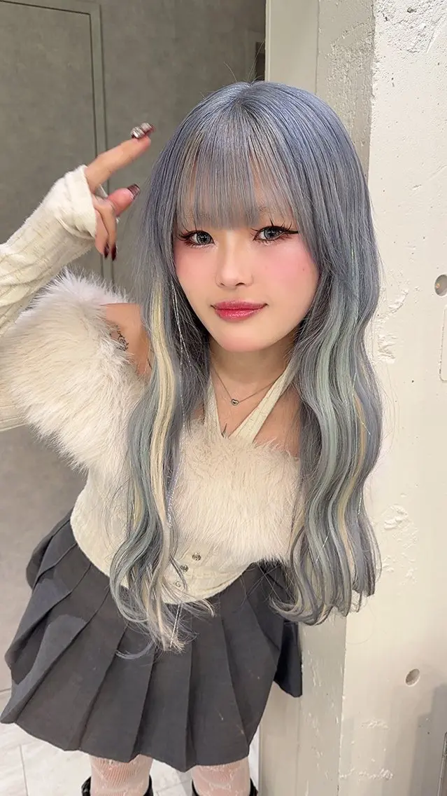 ロング カット ヘアカラー トリートメント エクステ ナナ♡レイヤーカット ♡似合わせカラーのヘアスタイル