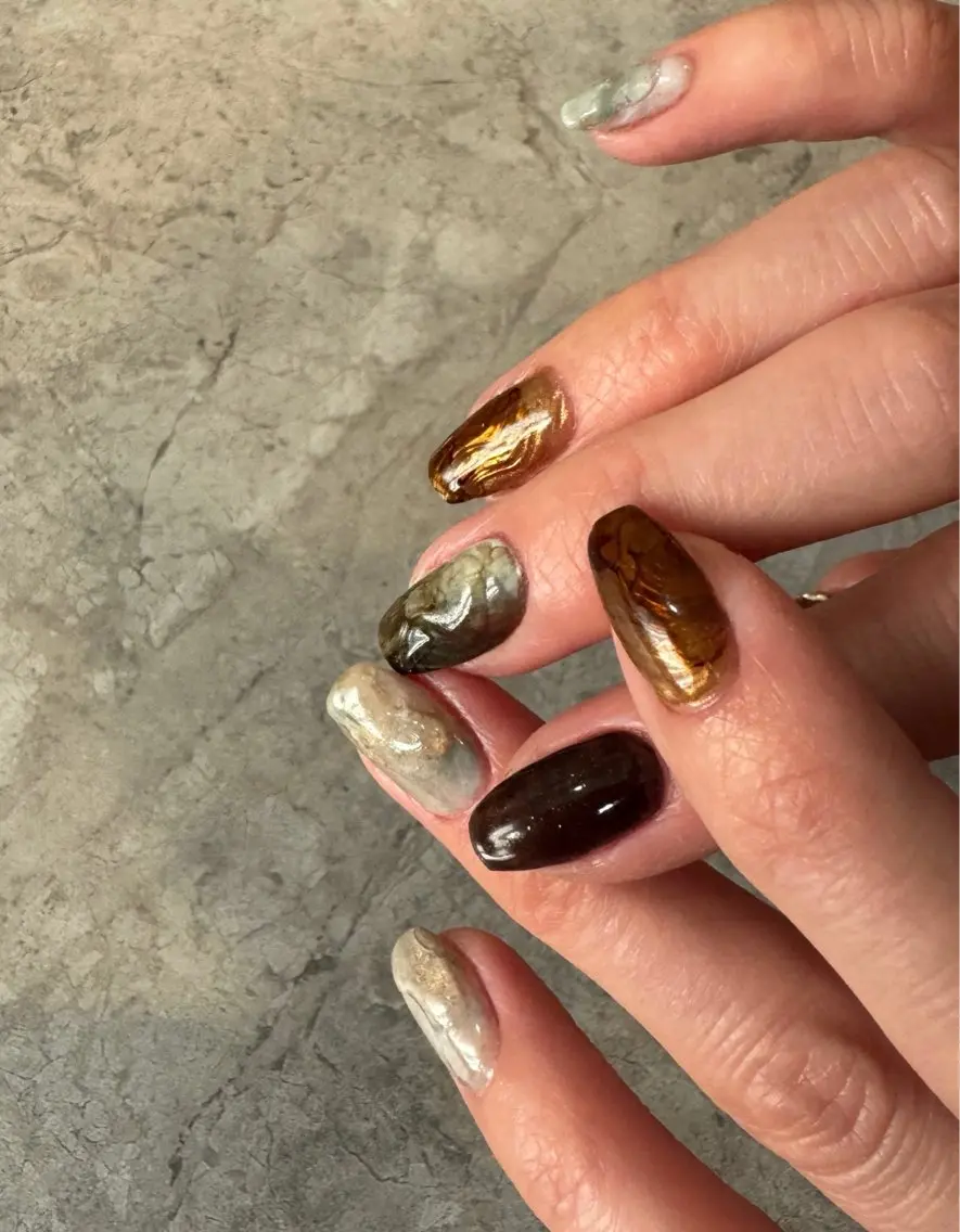 ネイル アートネイル ニュアンスネイル ハンドネイル Blé nailのネイルデザイン
