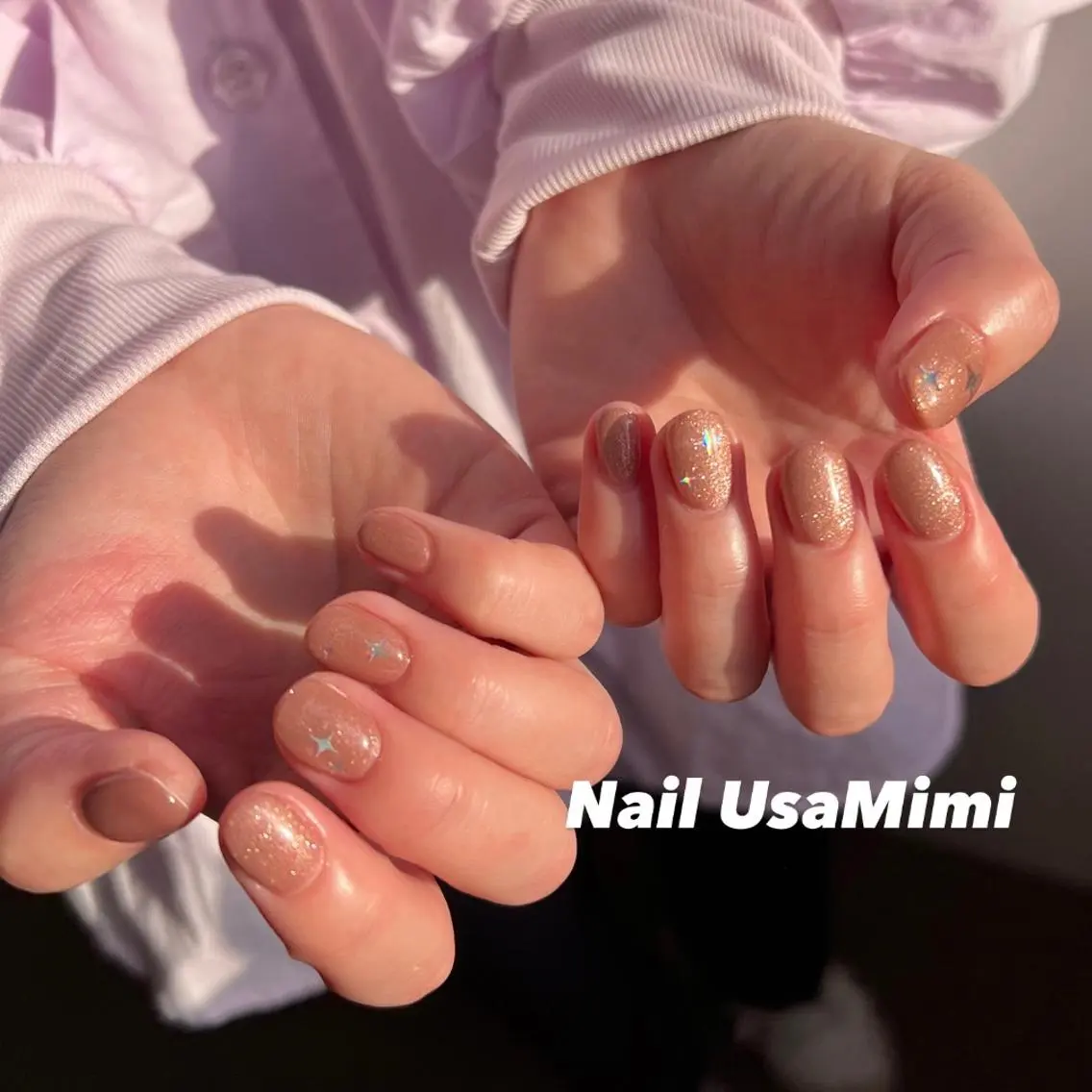ネイル フットネイル ジェルネイル マグネットネイル 持ち込み ニュアンスネイル 本町ネイルNail UsaMimiのネイルデザイン