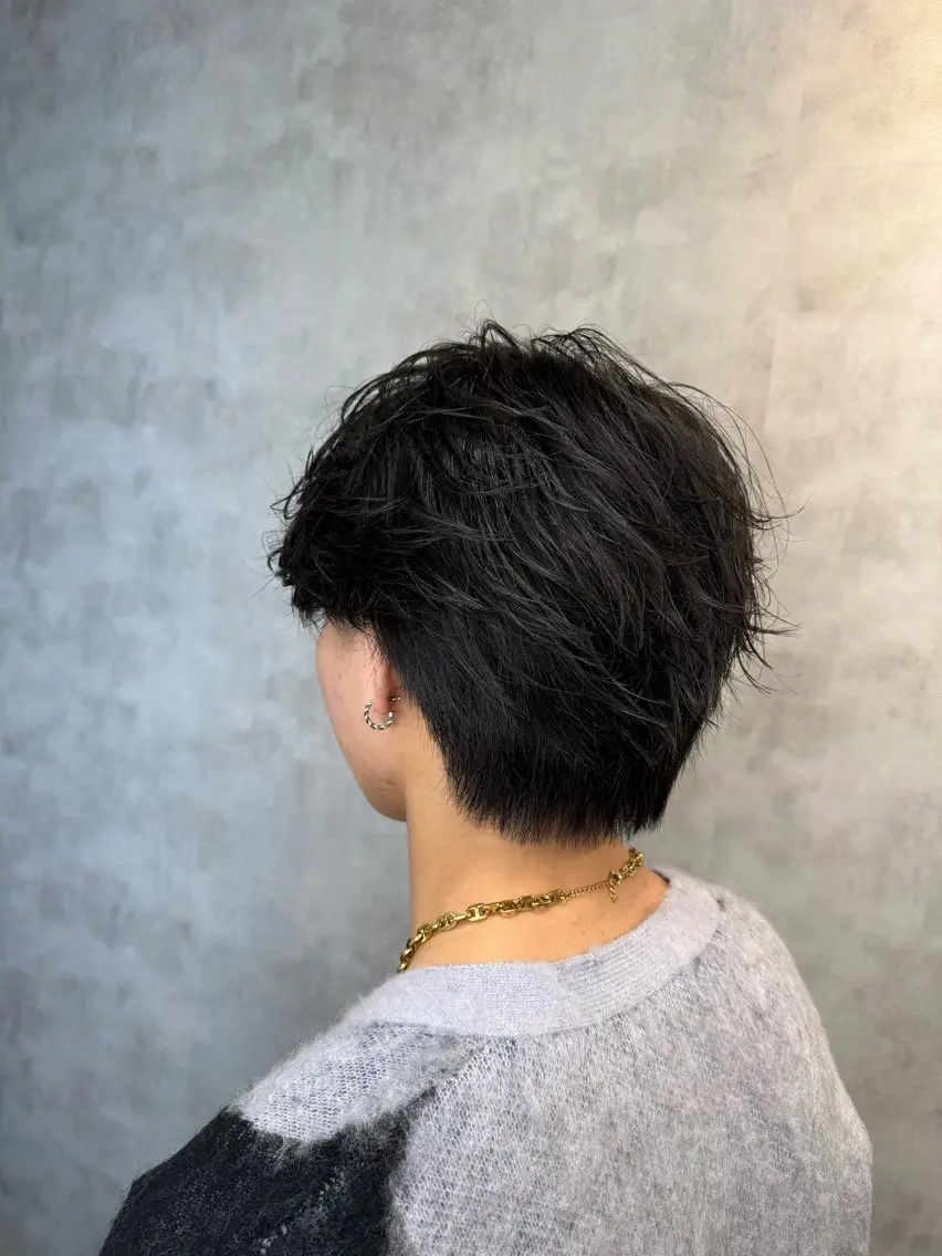 ショート カラー パーマ メンズ フェザーパーマ メンズパーマ カット パーマ メンズ特化 👑YUTAのヘアスタイル