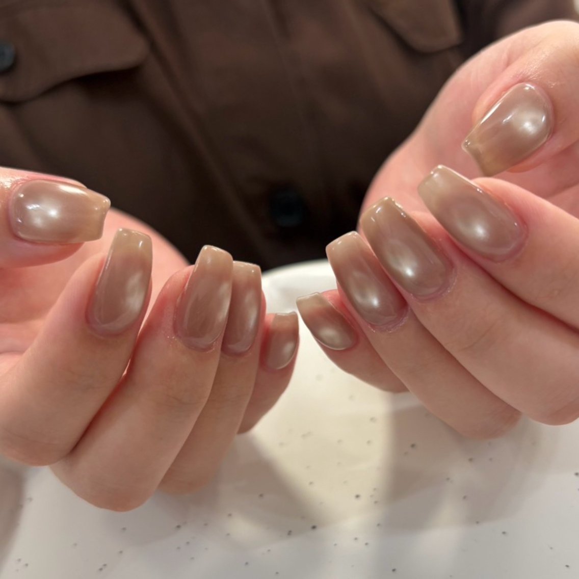 ネイル マグネットネイル マグネットワンカラー ワンカラーネイル ハンドネイル Rani Nailのネイルデザイン