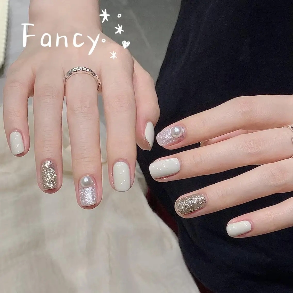 ネイル 長さ出し フットネイル フレンチネイル ガラスフレンチ 韓国ネイル Fancy ネイルサロン三軒茶屋のネイルデザイン
