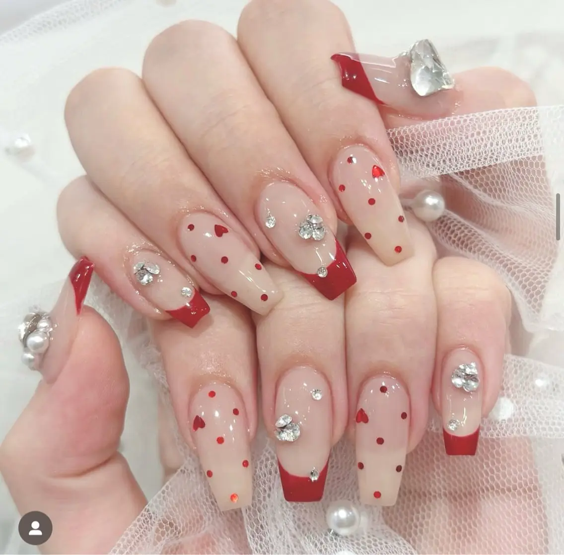 ネイル チークネイル 長さ出し フラッシュネイル フレンチネイル グラデーション ハンドネイル Lenie Nail Salonのネイルデザイン