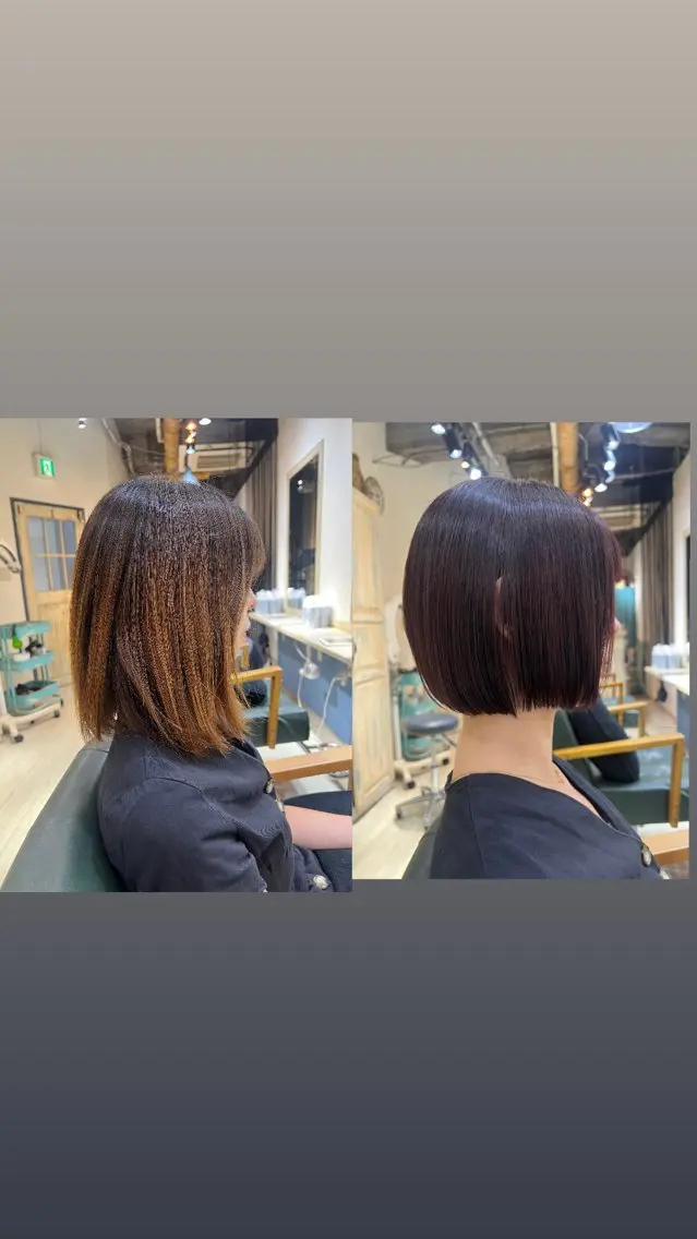 ショート カラー ボブ たけかわ みずきのヘアスタイル