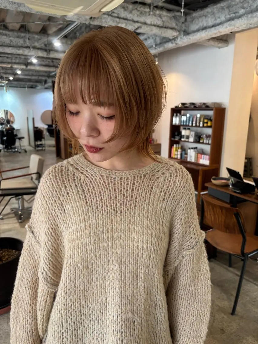 ショート カラー ヘアカラー トリートメント Hayashi Shioriのヘアスタイル