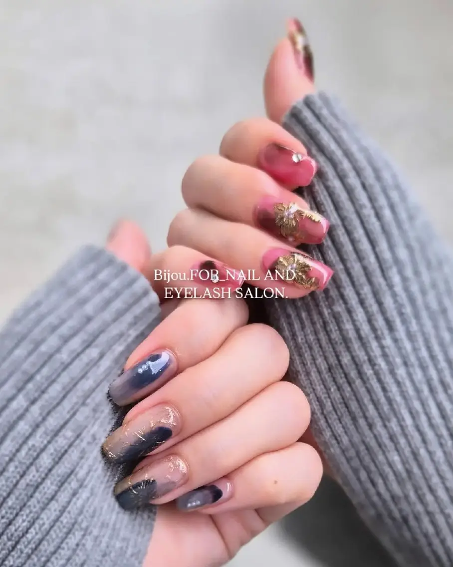 ネイル フラワーネイル Bijou. 【junjun.】のネイルデザイン