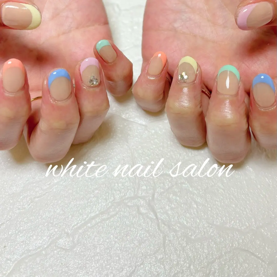 ネイル 持ち込み ホワイト ハンドネイル white nail salonのネイルデザイン