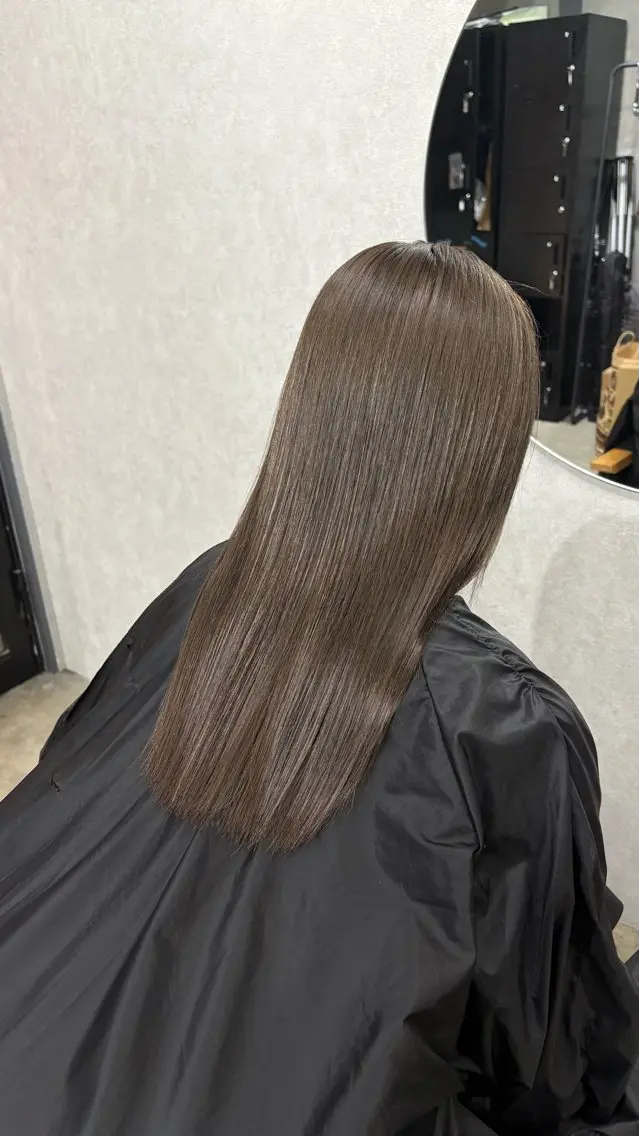 セミロング カラー ヘアカラー トリートメント 天神/ハイトーン/艶 カラー/Miharuのヘアスタイル