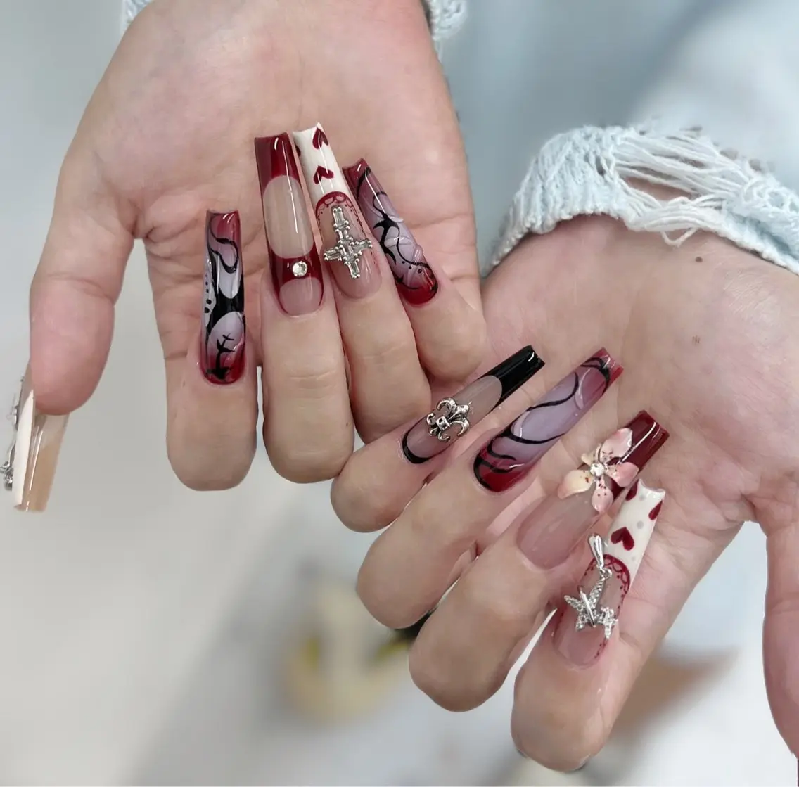 ネイル アートネイル チークネイル フレンチネイル ジェルネイル グリーン YK Beauty Salonのマツエク・マツパデザイン