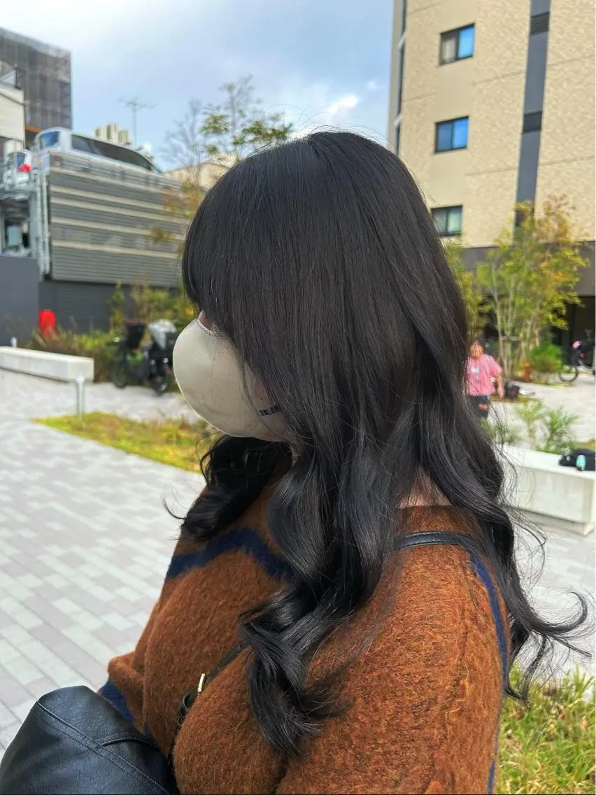 ロング カラー アッシュ アッシュグレー アッシュグレージュ グレージュ みきゆうか🫧 大人可愛い製造機🫧のヘアスタイル