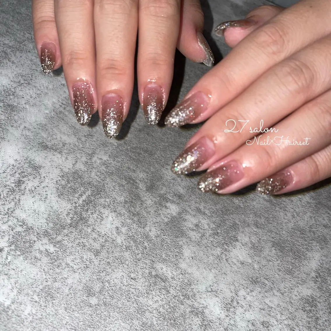 ネイル フラッシュネイル グラデーション 27salon yuinaのネイルデザイン
