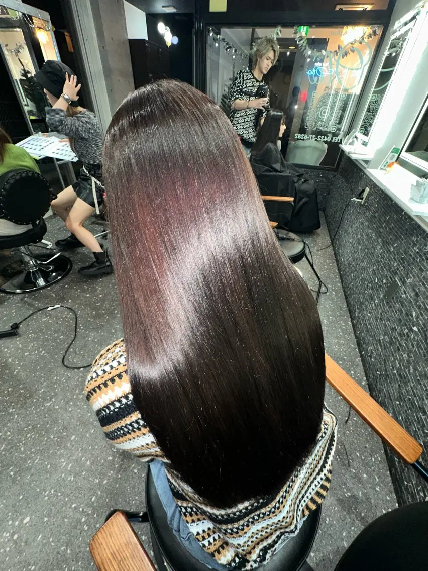 ロング カラー パーマ カット ヘアカラー 縮毛矯正 トリートメント 髪質改善⭐️縮毛矯正 中野⭐️Rinaのヘアスタイル