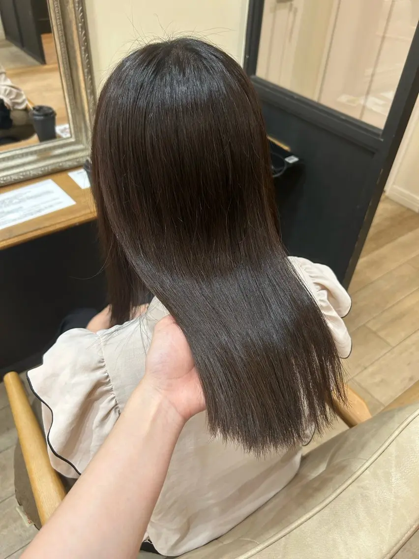 ミディアム カラー カット ヘアカラー はるか/ trスタイリストのヘアスタイル