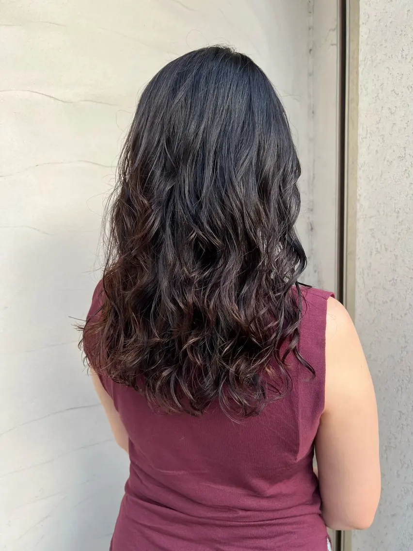 セミロング パーマ カット パーマ 高橋 竜也のヘアスタイル