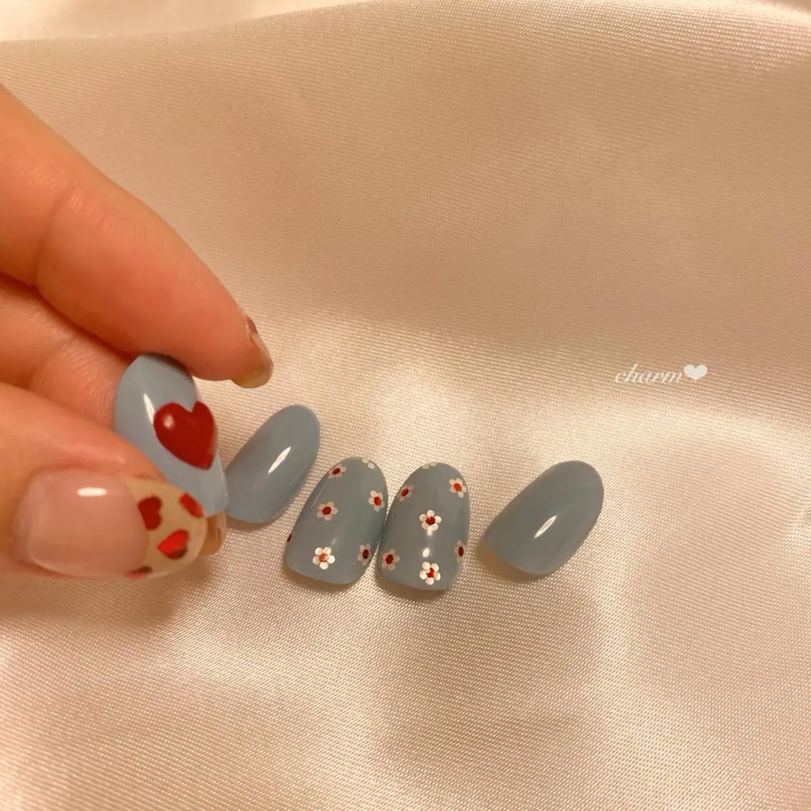 ネイル アートネイル ホログラムネイル nail salon charmのネイルデザイン