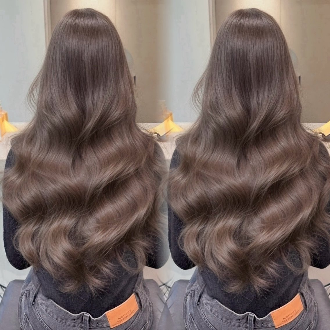 ロング ロング カット ヘアカラー 🤍naomi／ 韓国レイヤー🤍のヘアスタイル