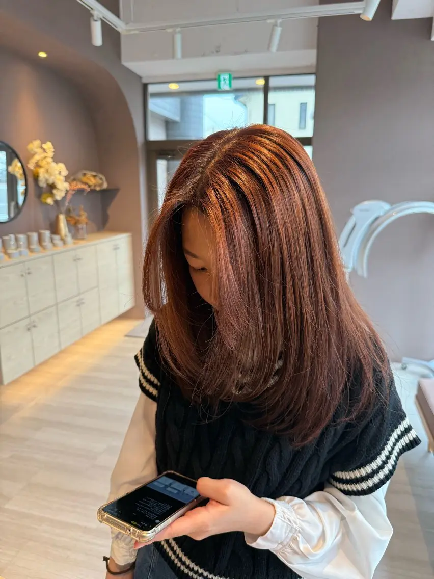 ロング レイヤーカット Lien.テラダ 各務原スタイリストのヘアスタイル