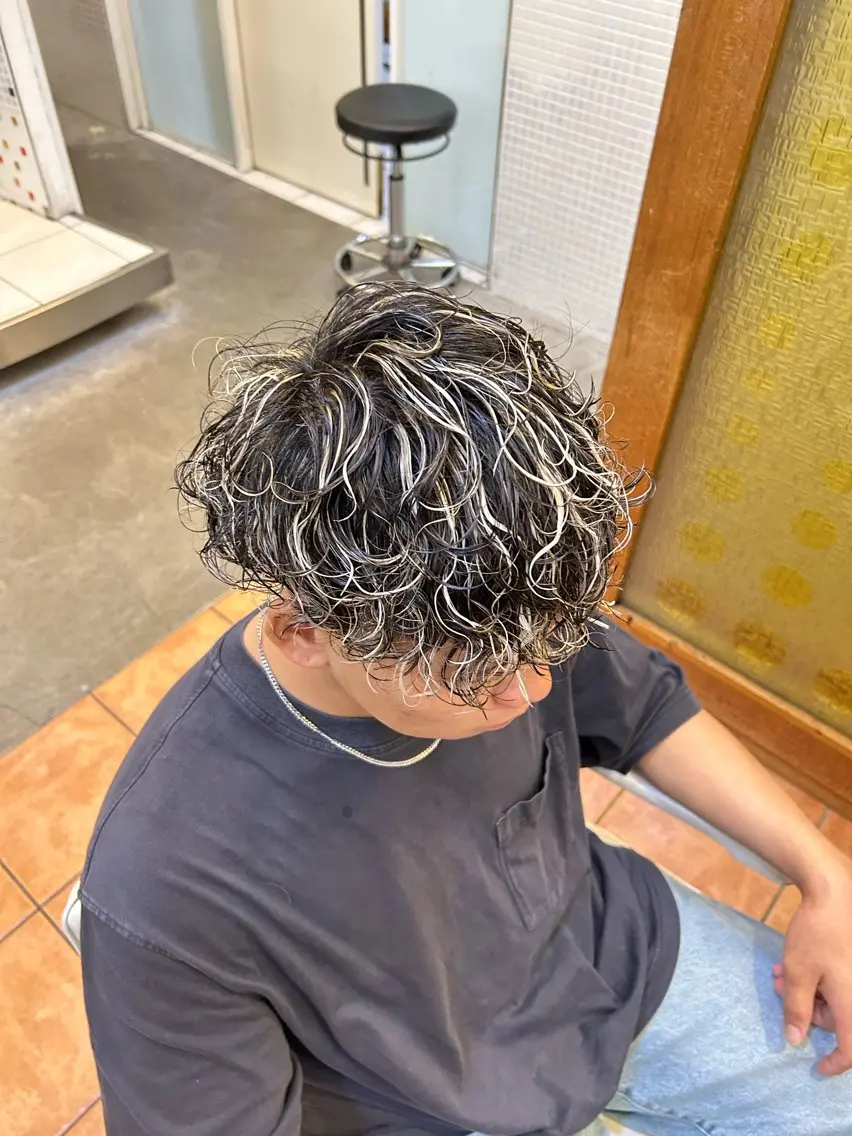 カラー メンズ カット ヘアカラー 相模大野メンズ パーマ　仁翔のヘアスタイル