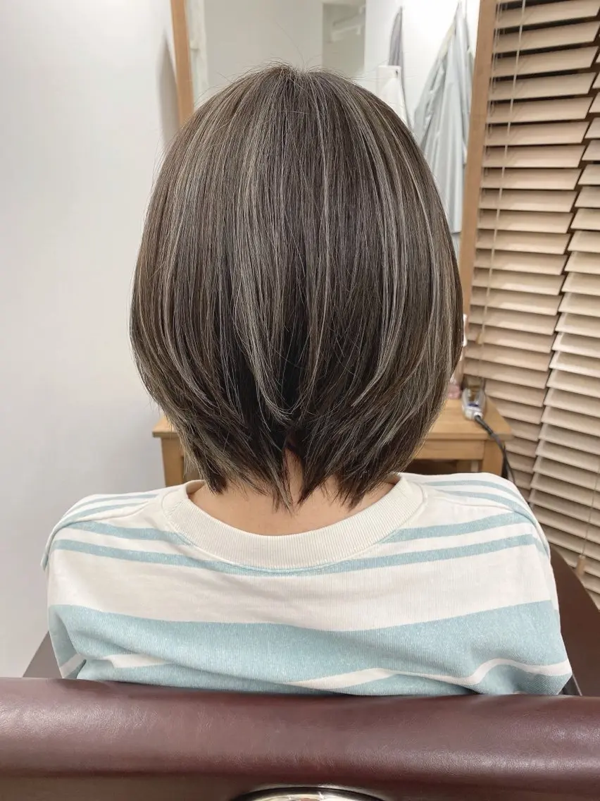 ミディアム カラー ヘアカラー トリートメント ハイライト⭐️上野 高広のヘアスタイル