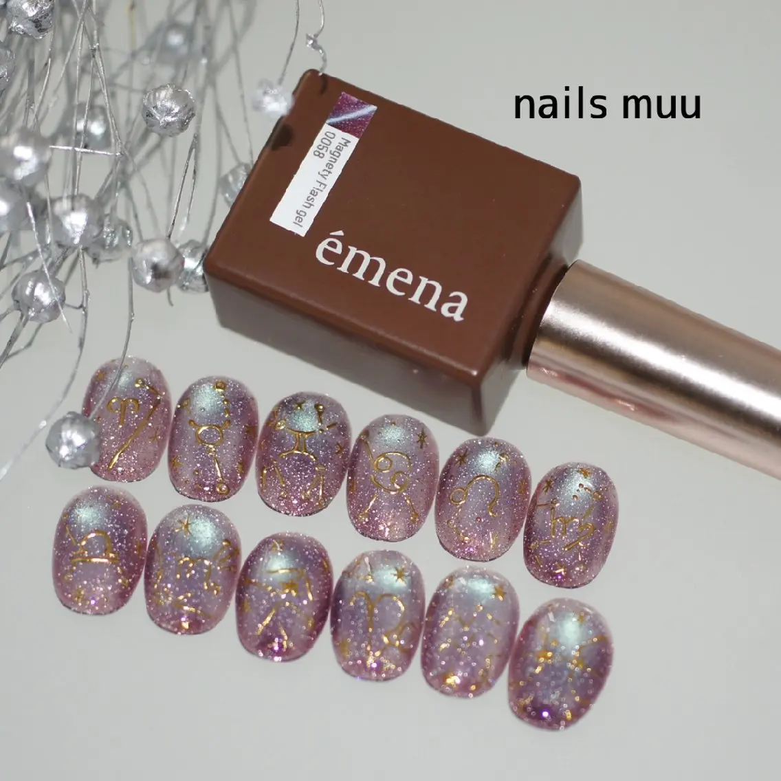 ネイル フラッシュネイル マグネットネイル nails muu まゆのネイルデザイン