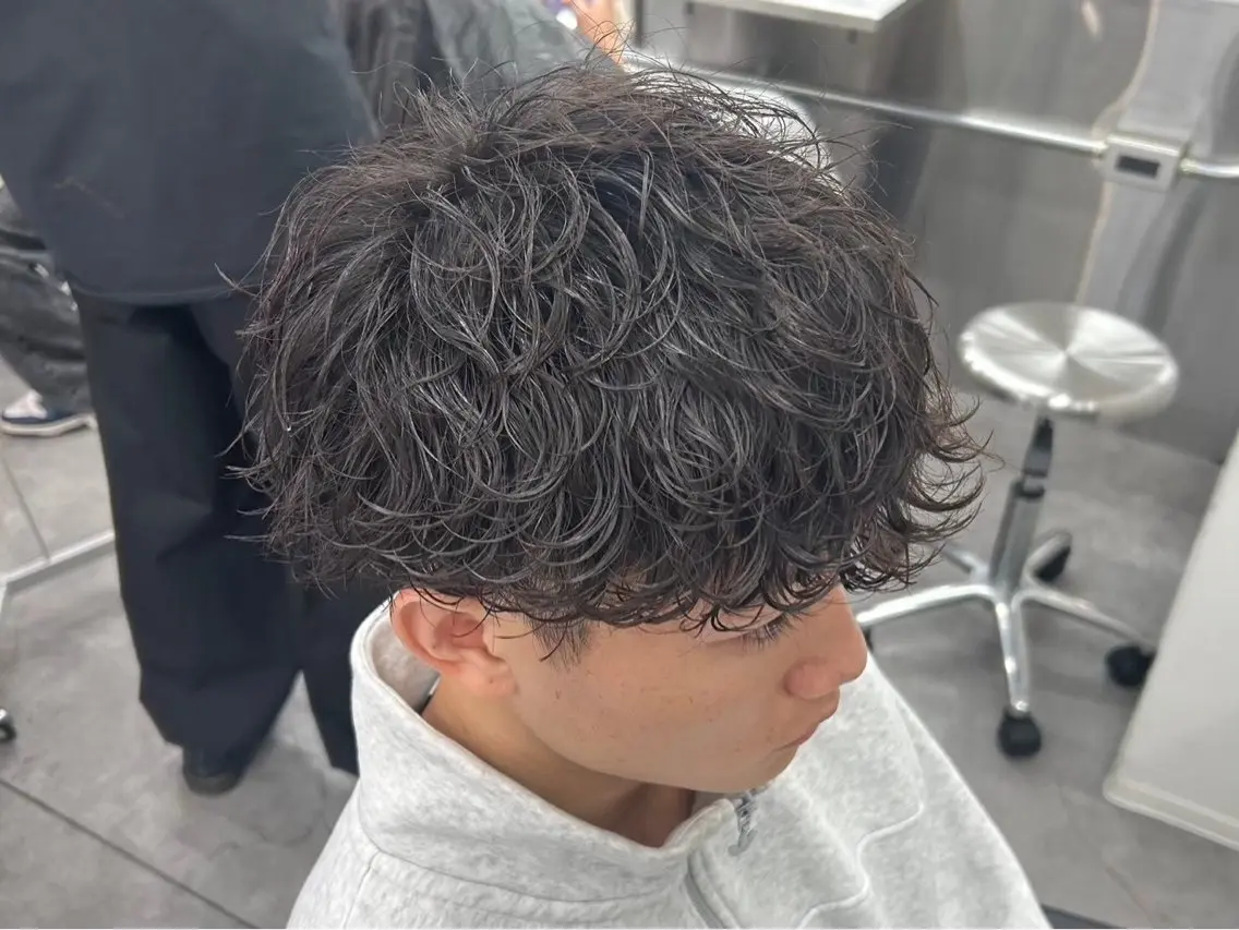 ショート メンズ カット パーマ ヘアセット お悩み解消✨/ メンズパーマ✨/直樹のヘアスタイル