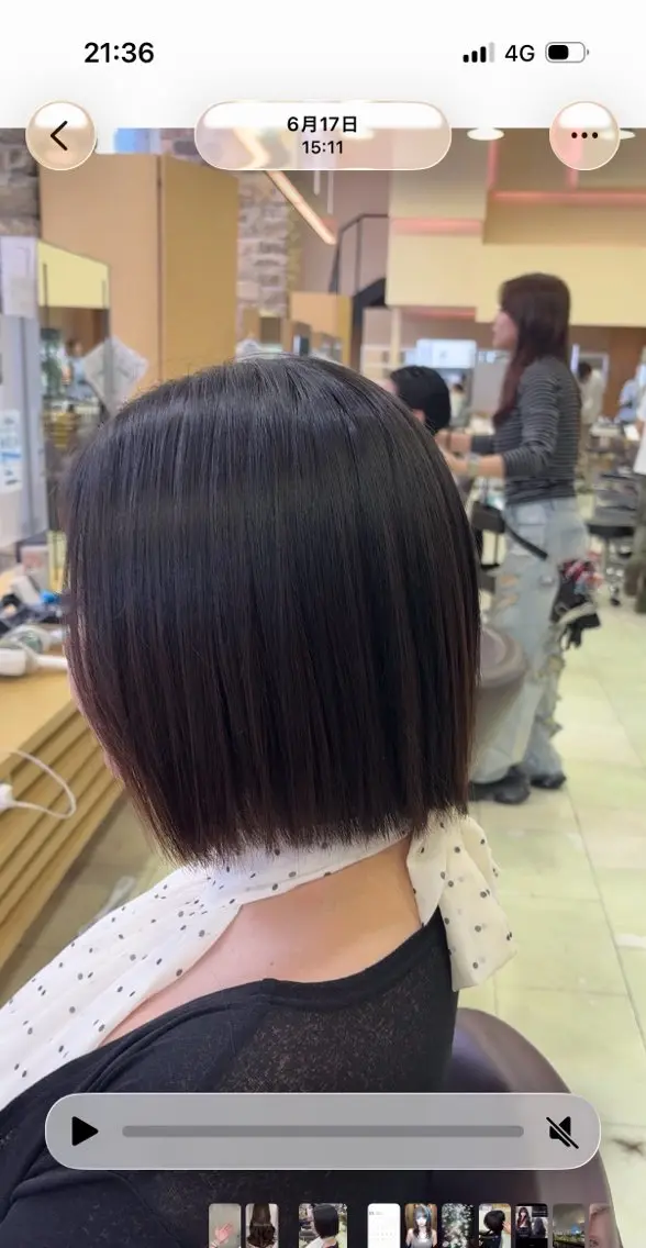 【 似合わせカット✂️🎶 】韓国風ぱっつんボブ🇰🇷♡トリートメント付き🫧の写真