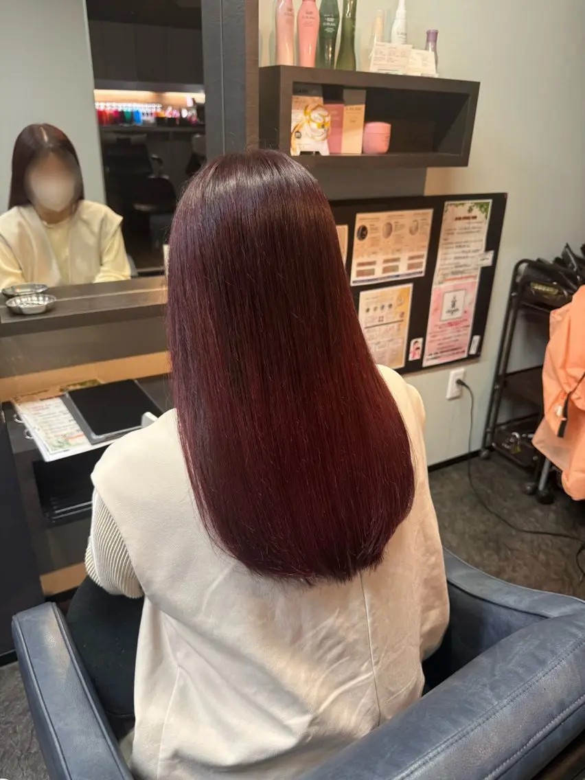 セミロング ヘアカラー 奴賀 詩のヘアスタイル